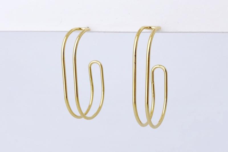 [Ozel] Romantic Mood Glossy Brass Earrings